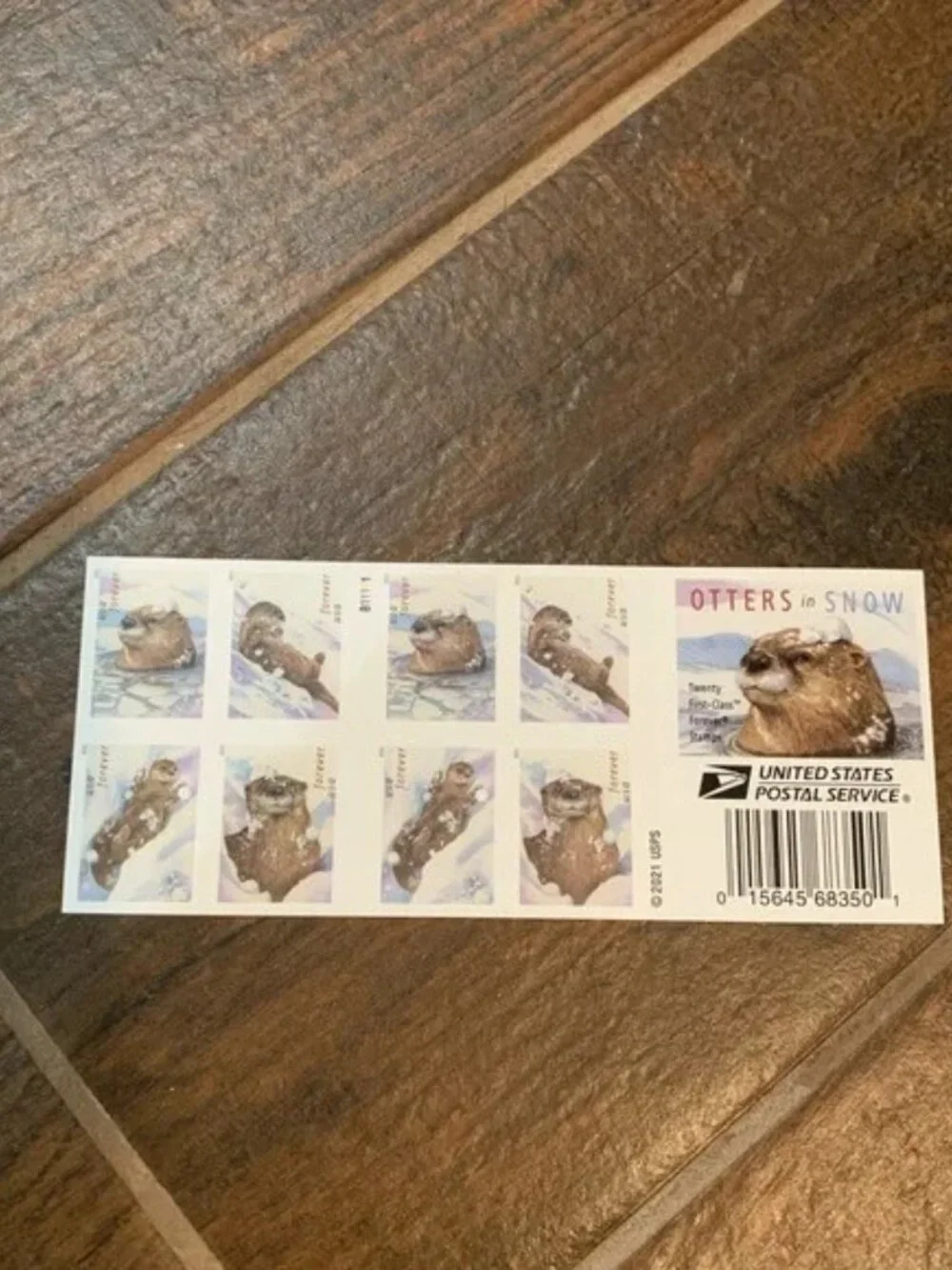 6000 Otters In snow US Postage Forever Stamps 500 Booklets of 20 6000 stamps